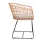 Emma and Oliver Ari Set of Two All-Weather Faux Rattan Rope Chairs with Padded Cushions for Indoor and Outdoor Use